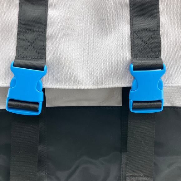Original Use Target Gray Black Blue Canvas Buckle Flap Lightweight Backpack Bag - Picture 7 of 15